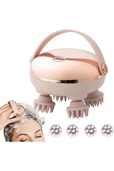 urevo Handheld Full Body Head Massager with Two Massage Modes, 4 Silicone Mas...