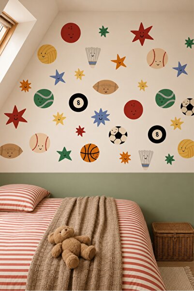 LABELOVE Minik Sporcular Çocuk Odası Duvar Stickerı