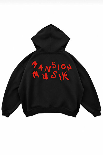 genosha Hanorac supradimensionat cu glugă, imprimat cu tematică Mansion Music