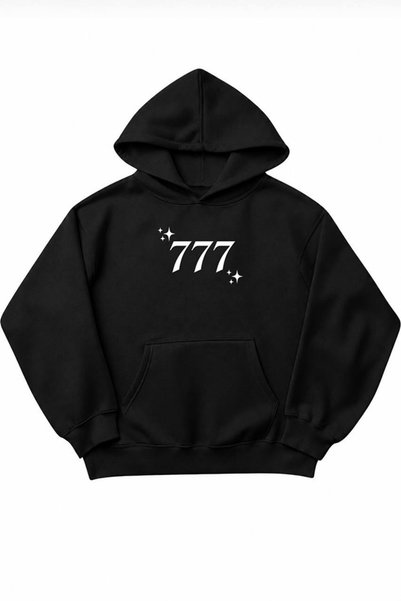genosha 777 Printed Oversize Hoodie Hooded Sweatshirt