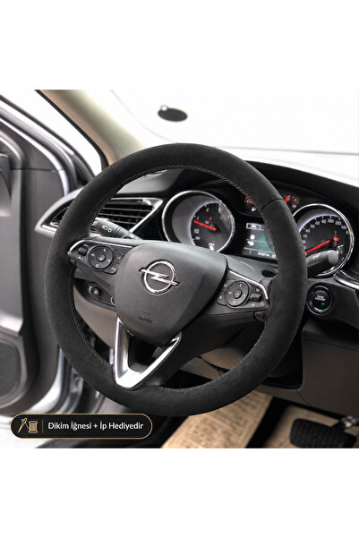 HasAkman Opel Corsa F Direksiyon Kılıfı Alcantara Süet Monza Black Serisi Siy...