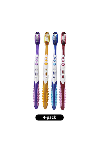 Choice 4 pieces Randomly dispatched in color4/8/12PCS-Hard bristled toothbrus...