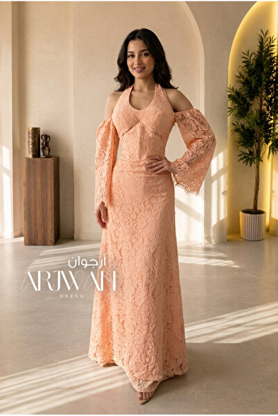 ARJWAN pink evening dress
