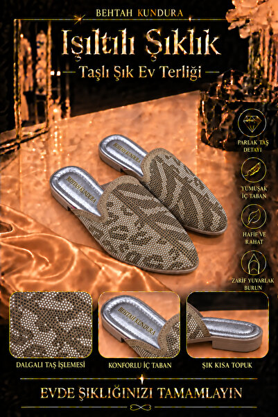 Behtah Kundura Women's Stoned House Slippers Women's Slippers Dowry Bridal Sl...