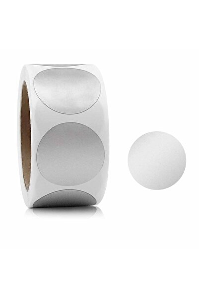 Choice Round - Silver 300Pcs/Roll Waterproof Coating Scratch Sticker 2.5cm/1....