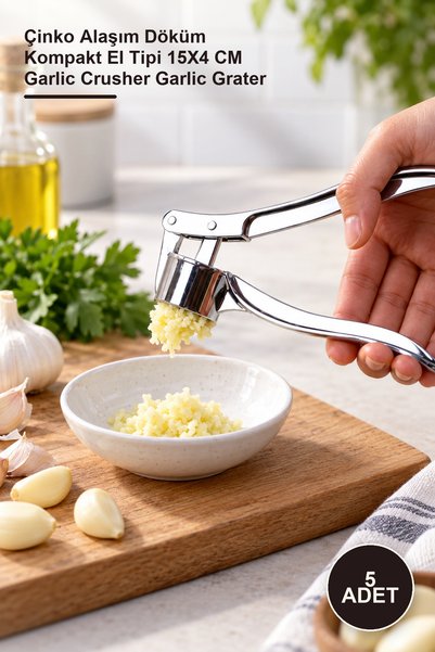 Yenilig 5 Pcs Garlic Crushing Tool Grater – Zinc Alloy Casting Compact Handhe...