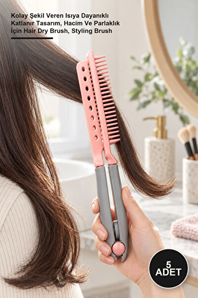 Yenilig 5 Hair Drying Brushes – Heat Resistant Folding Design for Easy Stylin...
