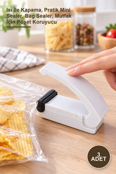 Yenilig 3 Pieces of Handy Sealer – Heat Sealing, Practical Mini Sealer, Bag S...