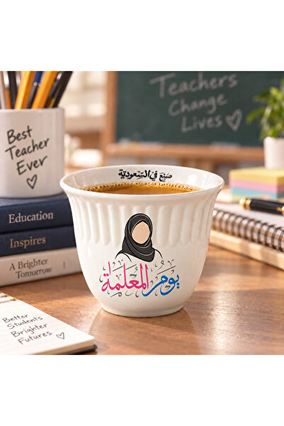 Generic Teacher’s Day Arabic Coffee Cups, 12-Piece Yom al-Muallima Gift Set |...