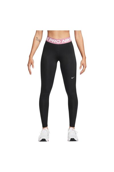Nike Γυναικείο Κολάν Pro Μεσαίου Ύψους με Διχτυωτά Πάνελ XXS