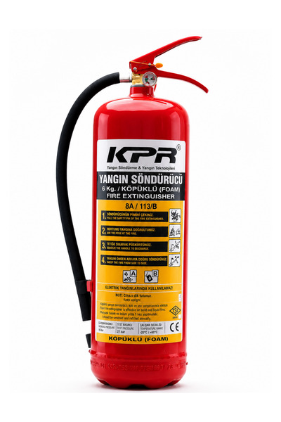 KPR YANGIN 6 Kg RUHSATA UYGUN Yangın söndürme tüpü 4 YIL DOLUM BANDROL TARİHL...