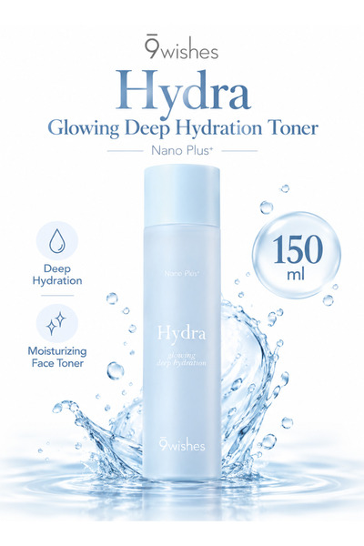 9WISHES Hydra Glowing Deep Hydration Toner | 150 ml Nano Plus Face Toner | Mo...