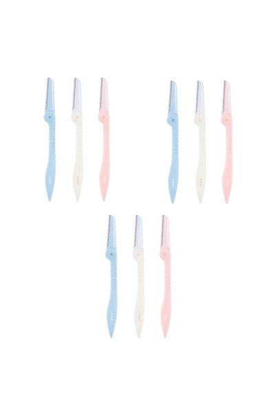 PriStyle Set 9 Briciuri pentru Sprancene, Pliabile, Usor de Folosit, Maner Er...