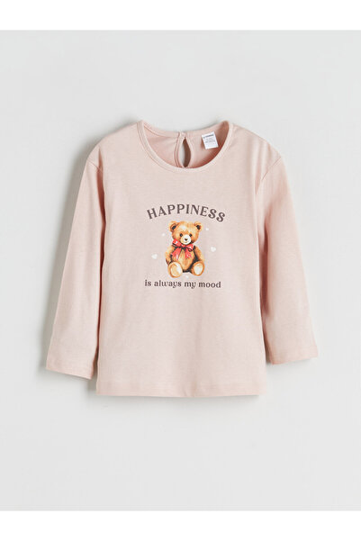 LC Waikiki Crew Neck Printed Girls Blouse