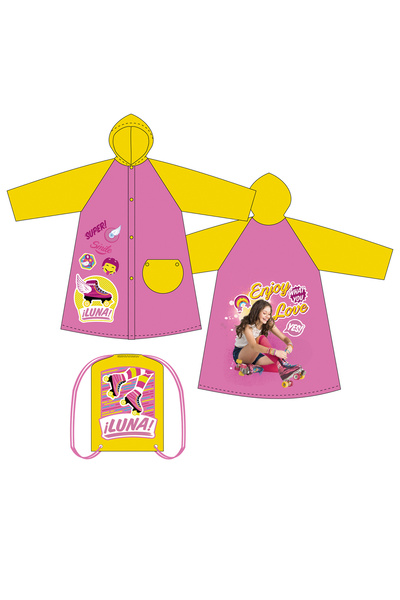 Disney Soy Luna Soy Luna PVC raincoat with storage backpack