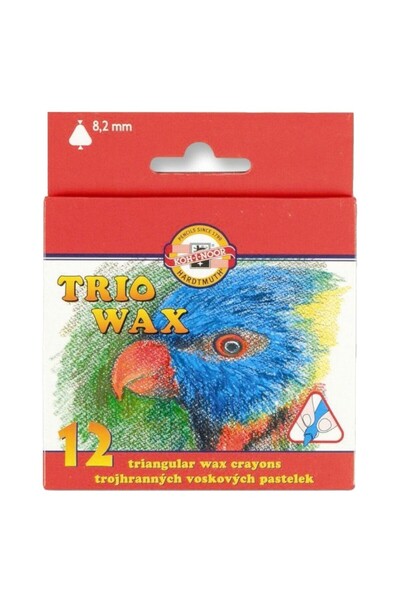 Koh-i Noor Set 4 x Creioane Cerate Triunghiulare, 8.2 x 10 x 80 mm, 12 Culori...