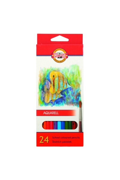 Koh-i Noor Set 3 x Creioane Colorate Aquarell, Colectie Pesti, 24 Culori