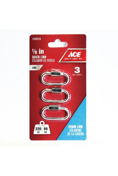 ACE Galvanized Quick Link Pack (0.32 cm, 3 Pc.)