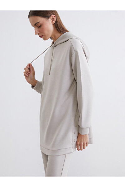 LC Waikiki Soft Touch Hoodie Sweatshirt Tunic for Women