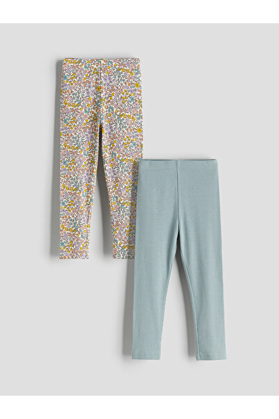 LC Waikiki Girls' Leggings with Elastic Waistband 2 Pack