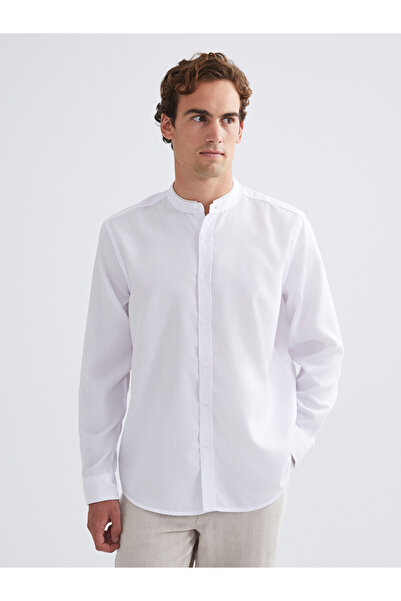 LC Waikiki Regular Fit Grandad Collar Long-Sleeve Men's Shirt