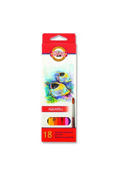 Koh-i Noor Set 3 x Creioane Colorate Aquarell, Colectie Pesti, 18 Culori