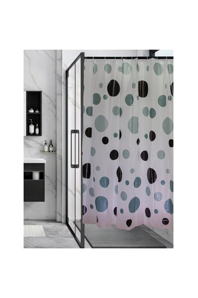 OEM Perdea dus Hypo 4149, model buline, alb + negru, 180 x 180 cm