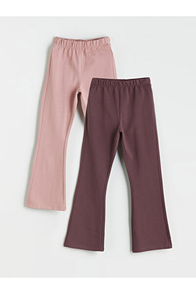 LC Waikiki Elastic Waistband Flared Girls' Leggings 2 Pack