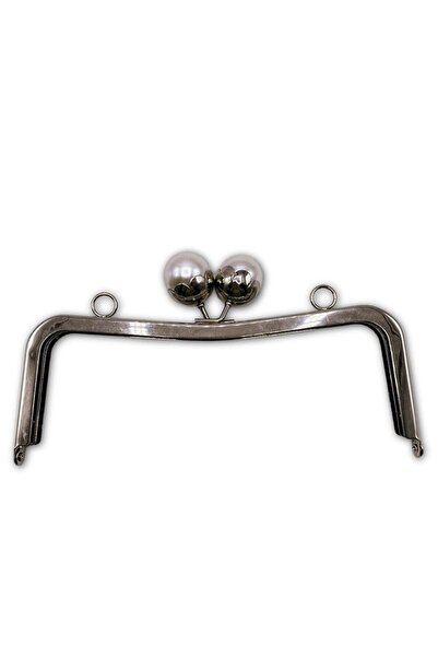 Oxford İplik Klipsli Metal Cüzdan Bursu İçten Vidalı (Vidalar Dahil) 20 cm Gümüş
