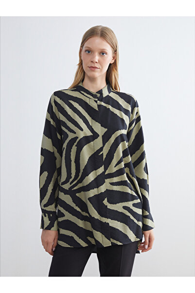 LC Waikiki Stand Collar Patterned Women's Shirt-Tunic
