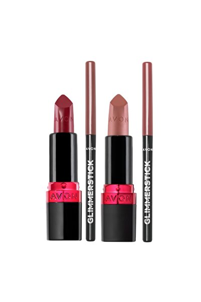 AVON Σετ Εμβληματικών Χειλιών: Κραγιόν Ultra Matte NUDE SUEDE + Κρεμώδες Κραγ...