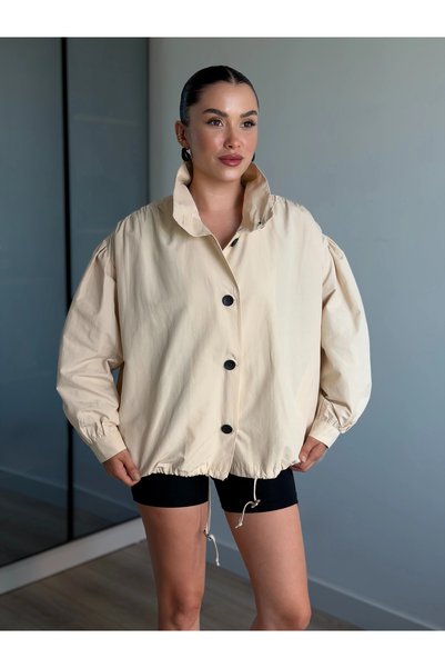 ROUPAS COLLECTİON Kısa Ayarlanabilir Trençkot