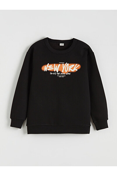 LC Waikiki New York Printed Boys' Thick Sweatshirt