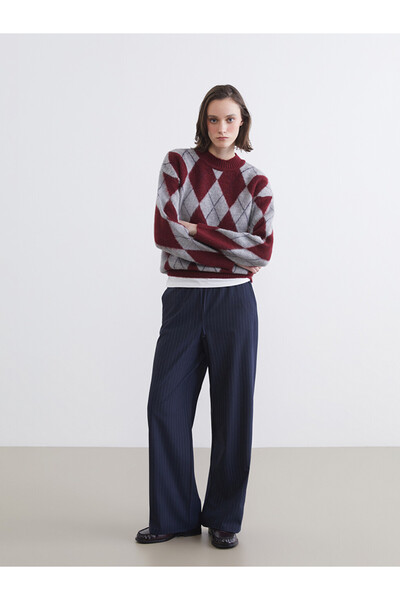LC Waikiki Elastic Waist Striped Women's Trousers