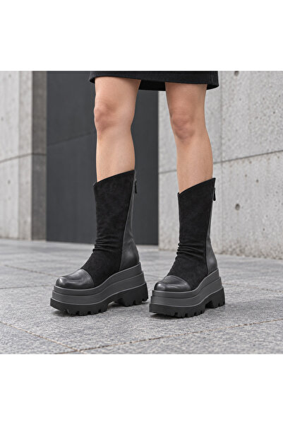 Tmall Cizme de damă, din piele ecologică, cu interior căptușit cu fleece, GD1...