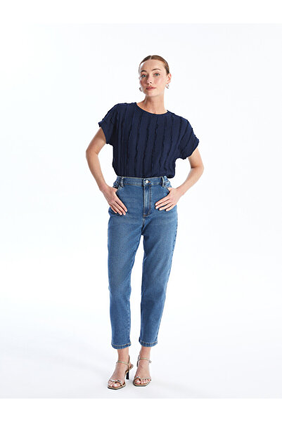 LC Waikiki Mom Fit Women's Jeans with Elastic Waistband