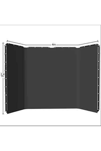 SH 2.4x4M Photography Backdrop Stand with 2.35x3.6M Screen Backdrop, 4 Color ...
