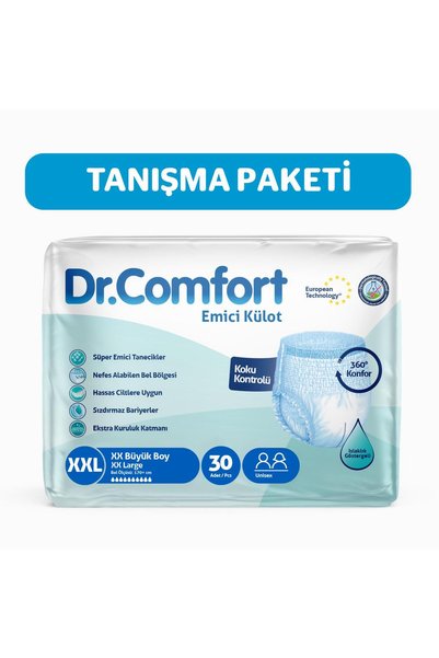 Dr.Comfort Yetişkin Emici Külot Bez XXL Bel Ölçüsü 150-200cm Islaklık Gösterg...