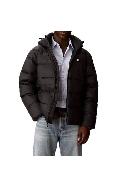 Calvin Klein Geaca LS Νάιλον Πουπουλένιο Μπουφάν με Αποσπώμενη Κουκούλα και Φ...