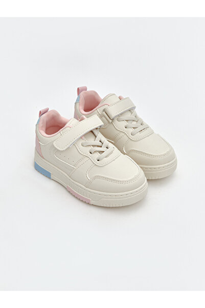 LC Waikiki Baby Girls' Sneakers with Laces & Hook-and-Loop