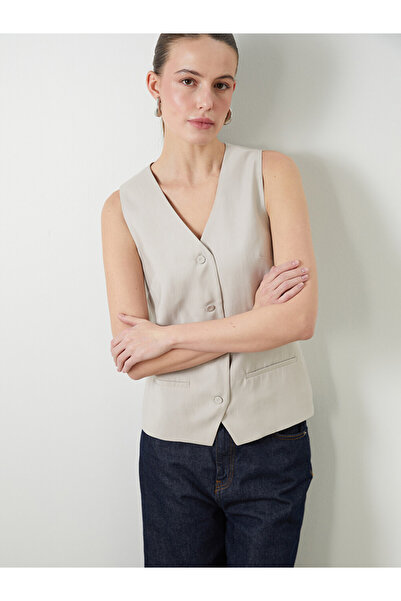 LC Waikiki V-Neck Classic Vest for Women