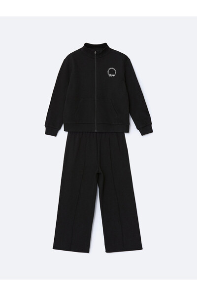 LC Waikiki Stand Collar Girls' Sweatshirt Set