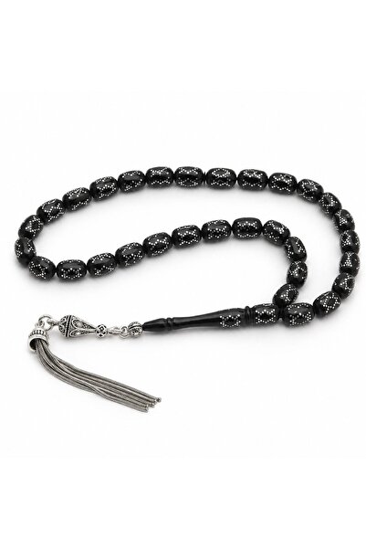 BlackCraft Kilim Pattern Oltu Stone Rosary