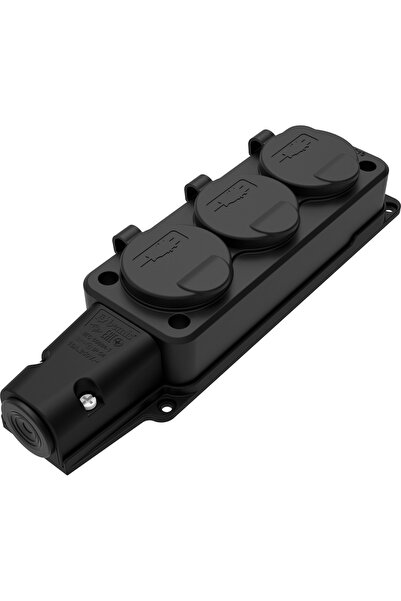 Bemis 3-Outlet Rubber Group Socket Ip54 Bk1-1402-3613