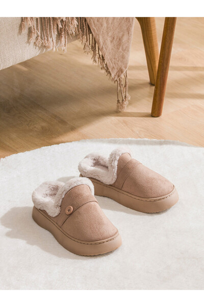 LC Waikiki Fur-Lined Slippers for Women