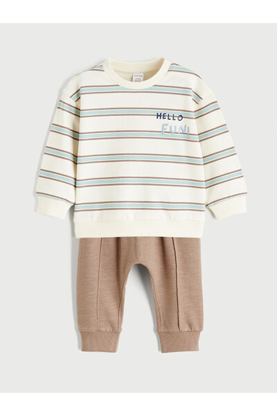 LC Waikiki Crew Neck Baby Boys Sweatshirt and Jogging Pants
