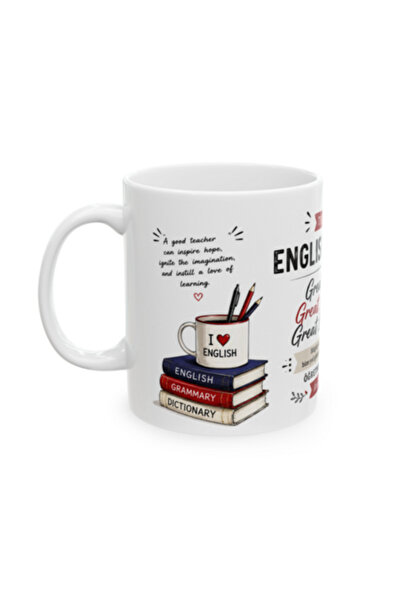 İngilizce Öğretmeni Londra Otobüsü Big Ben Kitap Temalı Kupa 330 ml KFÖG00042