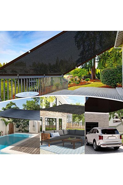 Noonedibs Plasă de umbrire 3 x 3 m HDPE, 95% protecție UV, respirabilă, pentr...