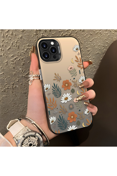 CHICASELUX متوافق مع هاتف iPhone 12 Pro Max، تصميم ريترو على شكل قمر وورقة شج...