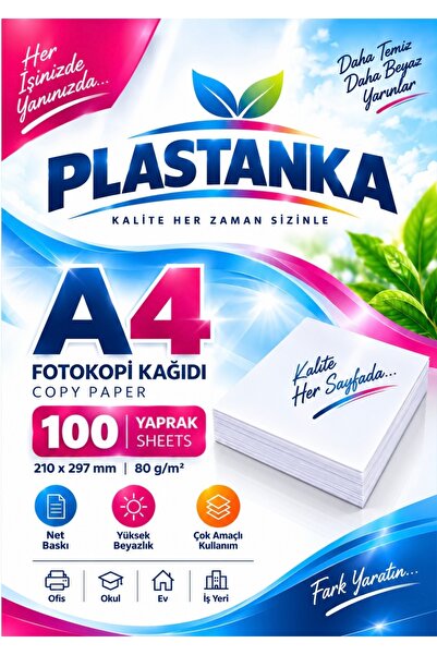 A4 Fotokopi Kağıdı 100 Yaprak 80 gr Beyaz Yazıcı ve Baskı Kağıdı 210x297 mm